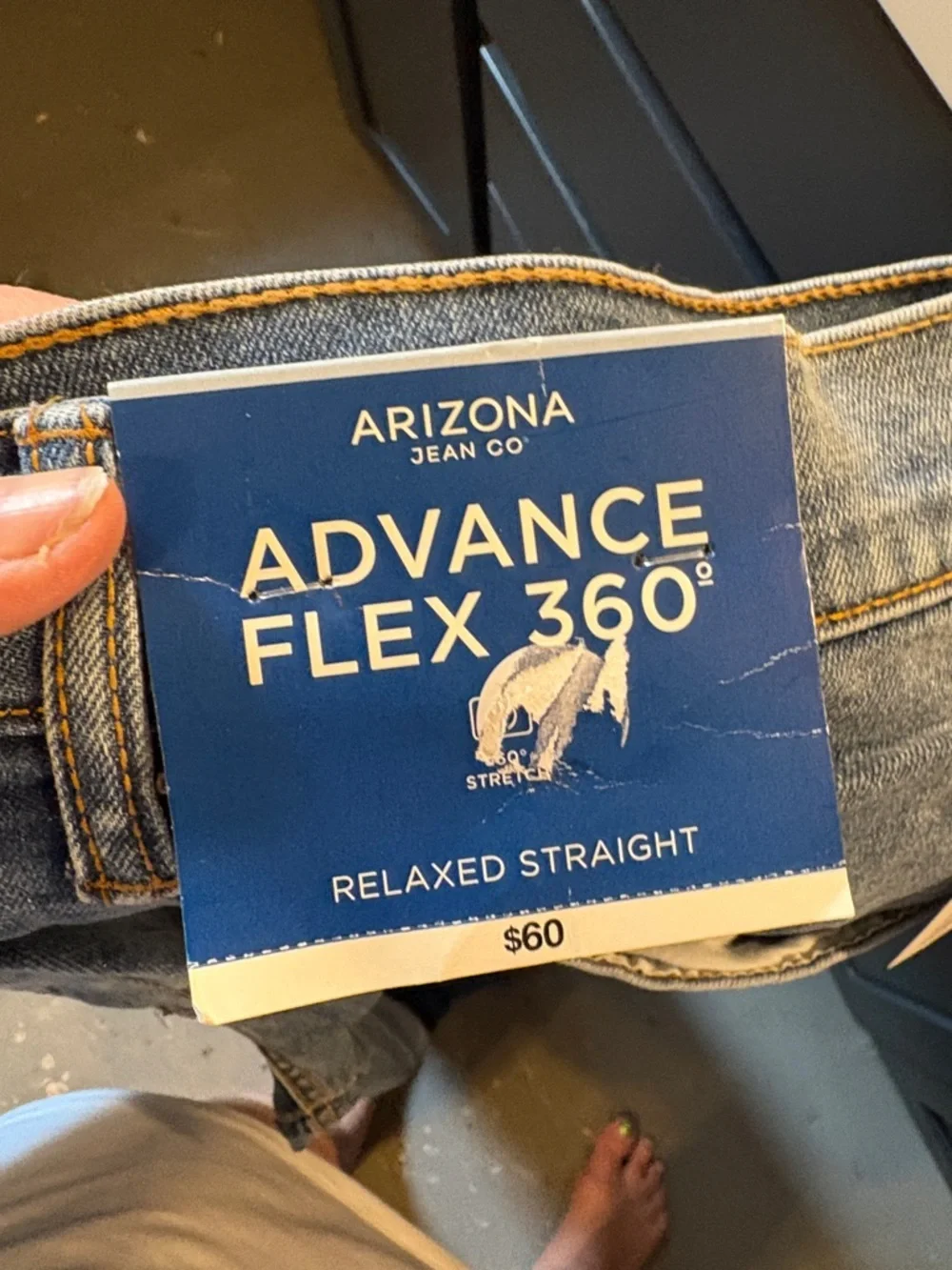 Arizona Jean Company Relaxed Straight Jeans - Light Blue Denim